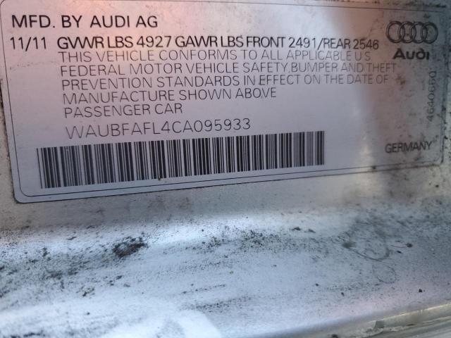 Photo 11 VIN: WAUBFAFL4CA095933 - AUDI A4 PREMIUM 