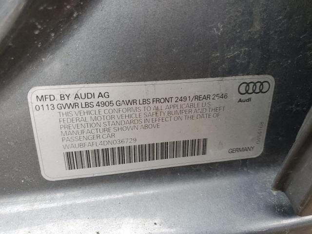 Photo 11 VIN: WAUBFAFL4DN036729 - AUDI A4 