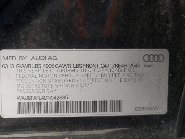 Photo 9 VIN: WAUBFAFL4DN042885 - AUDI A4 PREMIUM 