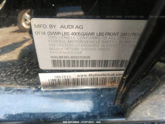 Photo 8 VIN: WAUBFAFL4EN030608 - AUDI A4 