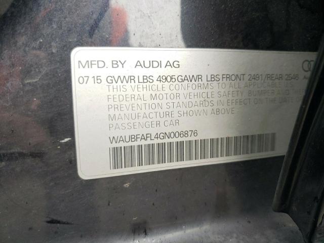 Photo 11 VIN: WAUBFAFL4GN006876 - AUDI A4 