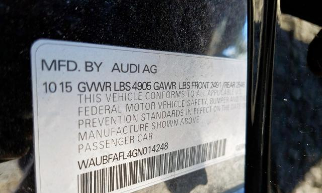 Photo 9 VIN: WAUBFAFL4GN014248 - AUDI A4 