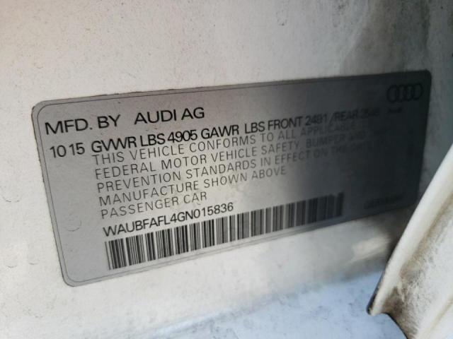 Photo 9 VIN: WAUBFAFL4GN015836 - AUDI A4 PREMIUM 