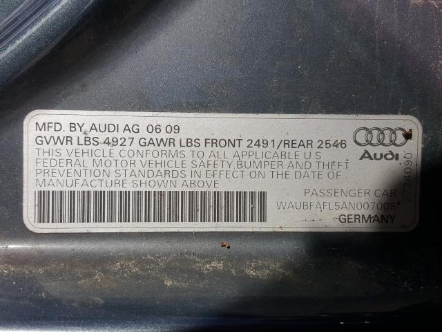 Photo 9 VIN: WAUBFAFL5AN007008 - AUDI A4 