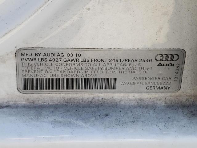 Photo 9 VIN: WAUBFAFL5AN059223 - AUDI A4 PREMIUM 