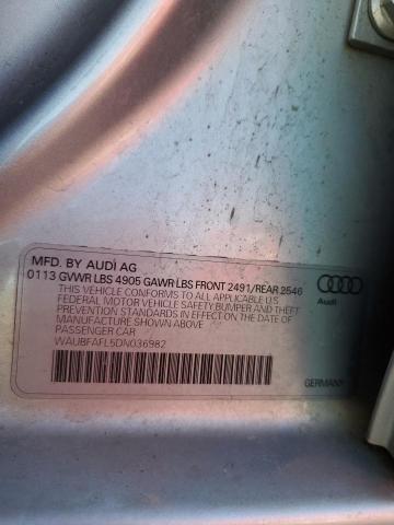 Photo 11 VIN: WAUBFAFL5DN036982 - AUDI A4 