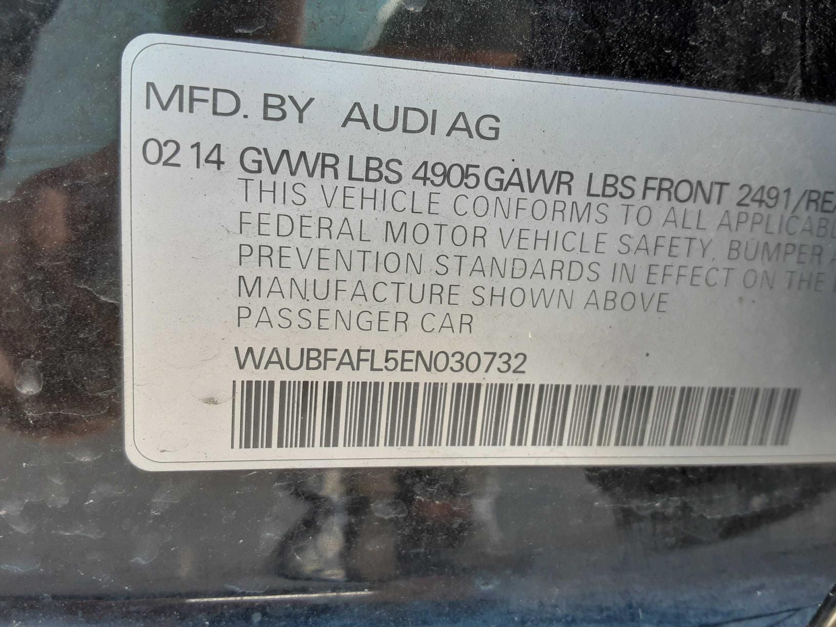 Photo 9 VIN: WAUBFAFL5EN030732 - AUDI A4 PREMIUM 