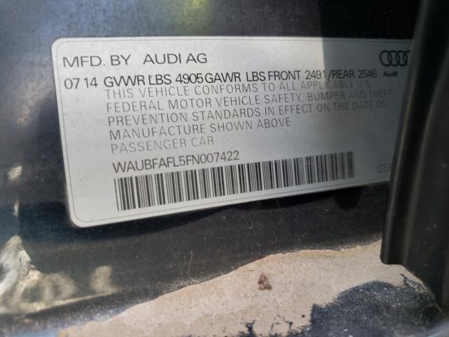 Photo 9 VIN: WAUBFAFL5FN007422 - AUDI A4 PREMIUM 