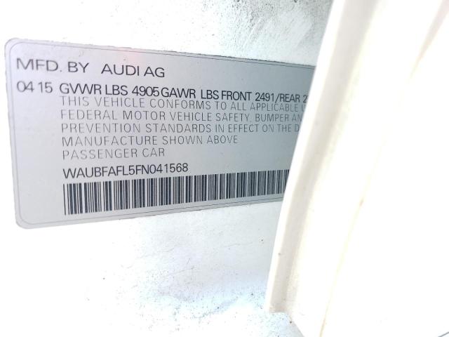 Photo 11 VIN: WAUBFAFL5FN041568 - AUDI A4 PREMIUM 