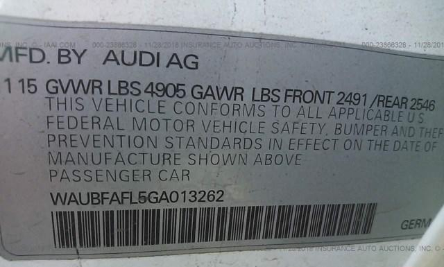 Photo 8 VIN: WAUBFAFL5GA013262 - AUDI A4 