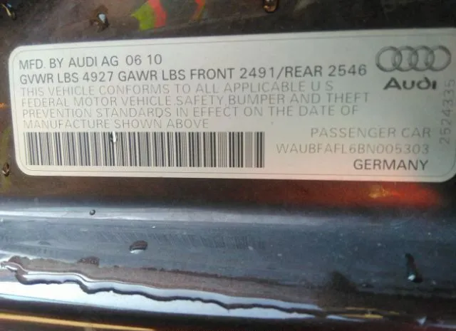 Photo 8 VIN: WAUBFAFL6BN005303 - AUDI A4 