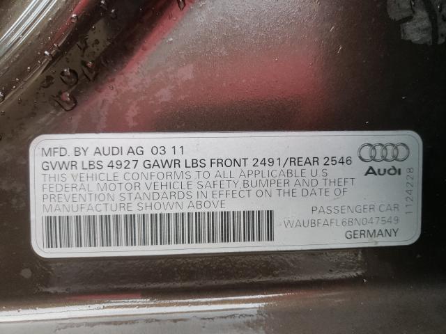 Photo 9 VIN: WAUBFAFL6BN047549 - AUDI A4 PREMIUM 