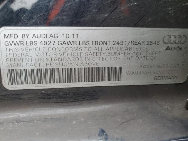 Photo 11 VIN: WAUBFAFL6CN012771 - AUDI A4 