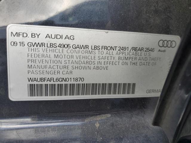 Photo 11 VIN: WAUBFAFL6GN011870 - AUDI A4 PREMIUM 