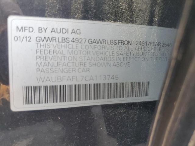 Photo 11 VIN: WAUBFAFL7CA113745 - AUDI A4 PREMIUM 