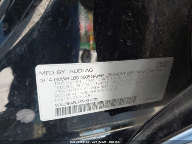 Photo 8 VIN: WAUBFAFL7EN037603 - AUDI A4 