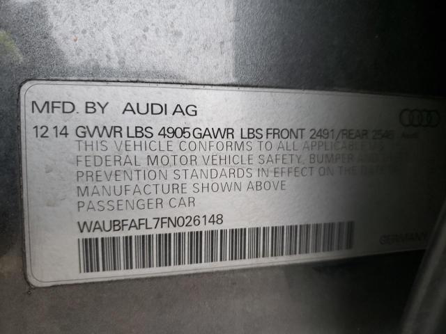 Photo 11 VIN: WAUBFAFL7FN026148 - AUDI A4 