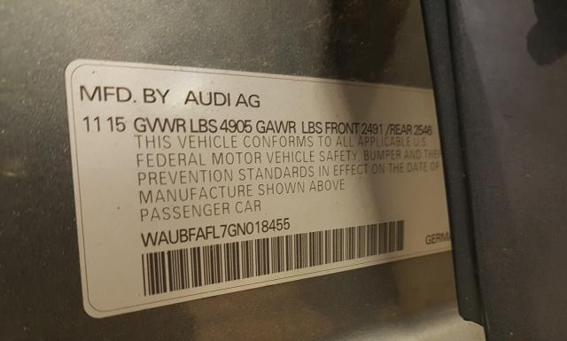 Photo 9 VIN: WAUBFAFL7GN018455 - AUDI A4 