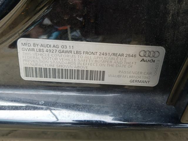 Photo 9 VIN: WAUBFAFL8BN047052 - AUDI A4 PREMIUM 