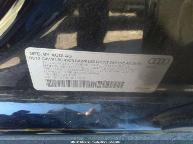 Photo 8 VIN: WAUBFAFL8DN024874 - AUDI A4 