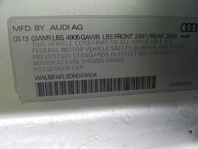 Photo 9 VIN: WAUBFAFL8DN043604 - AUDI A4 PREMIUM 