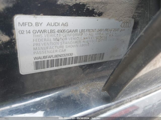 Photo 8 VIN: WAUBFAFL8EN032930 - AUDI A4 