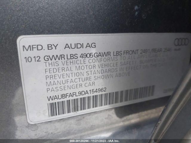 Photo 8 VIN: WAUBFAFL9DA154962 - AUDI A4 