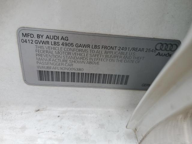 Photo 11 VIN: WAUBFAFL9DN005380 - AUDI A4 PREMIUM 