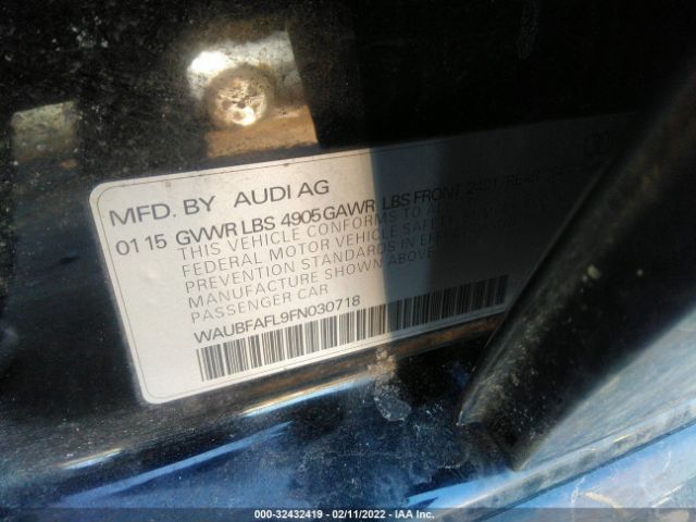 Photo 8 VIN: WAUBFAFL9FN030718 - AUDI A4 