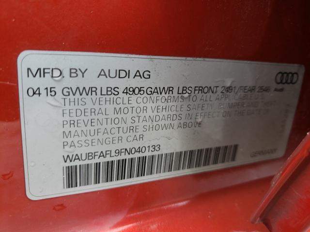 Photo 9 VIN: WAUBFAFL9FN040133 - AUDI A4 PREMIUM 