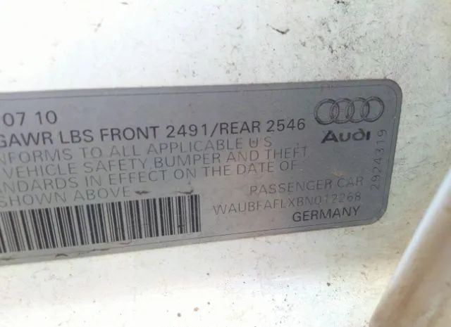 Photo 8 VIN: WAUBFAFLXBN012268 - AUDI A4 