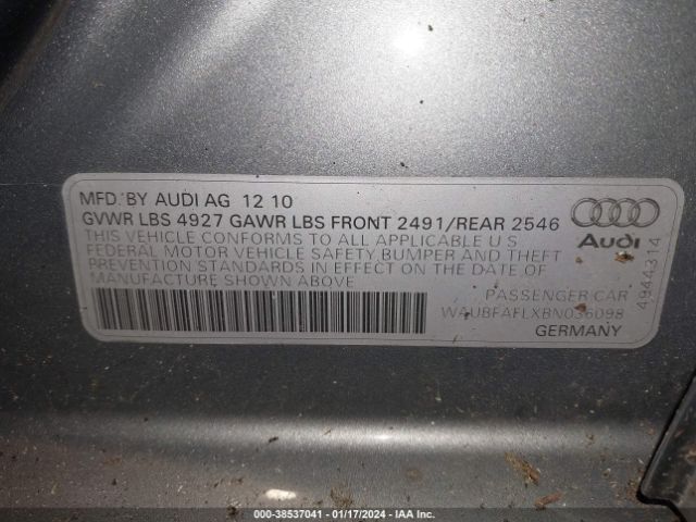 Photo 8 VIN: WAUBFAFLXBN036098 - AUDI A4 