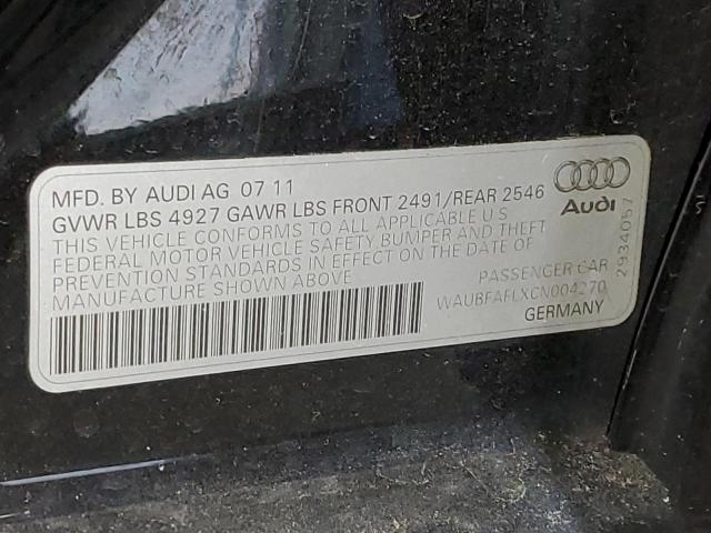 Photo 11 VIN: WAUBFAFLXCN004270 - AUDI A4 