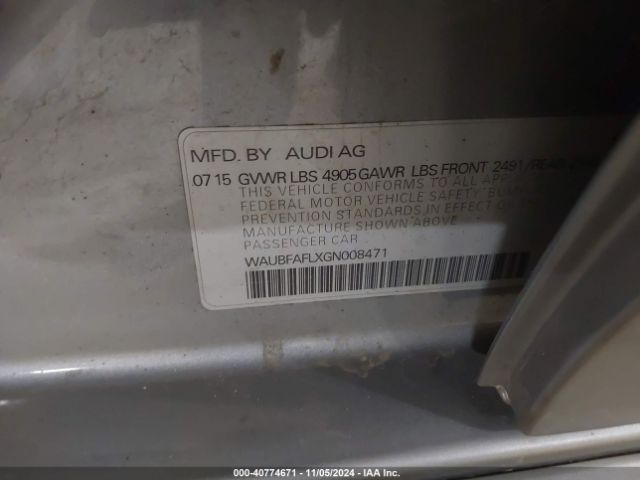 Photo 8 VIN: WAUBFAFLXGN008471 - AUDI A4 