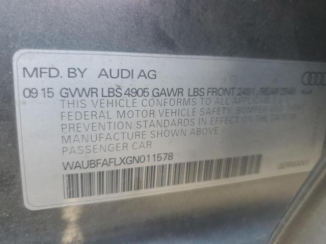 Photo 11 VIN: WAUBFAFLXGN011578 - AUDI A4 