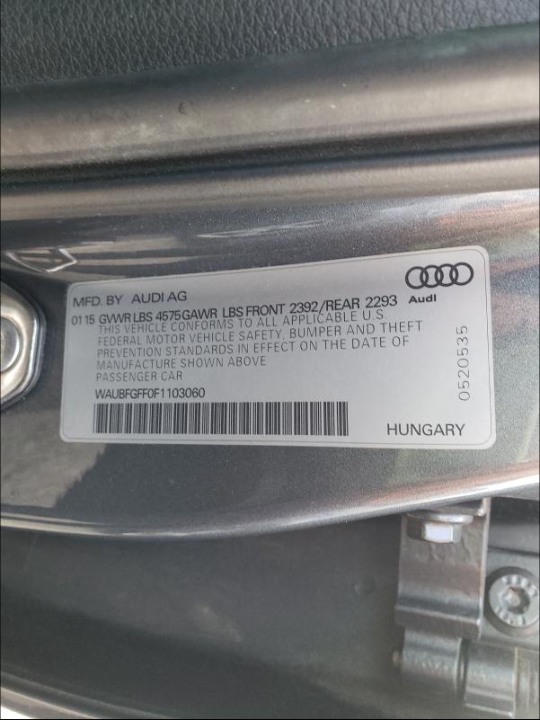 Photo 9 VIN: WAUBFGFF0F1103060 - AUDI A3 PREMIUM 