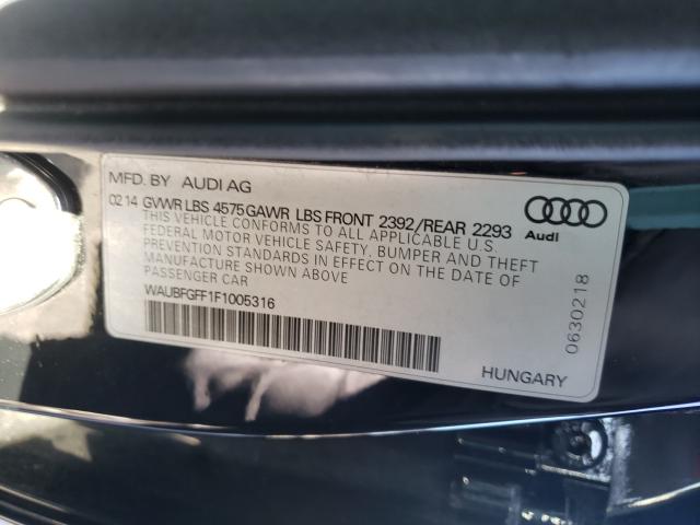 Photo 9 VIN: WAUBFGFF1F1005316 - AUDI A3 