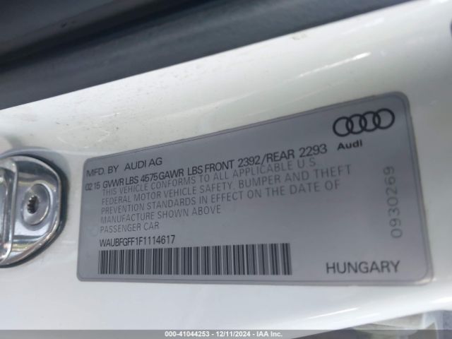 Photo 8 VIN: WAUBFGFF1F1114617 - AUDI S3 