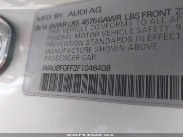 Photo 8 VIN: WAUBFGFF2F1046408 - AUDI A3 