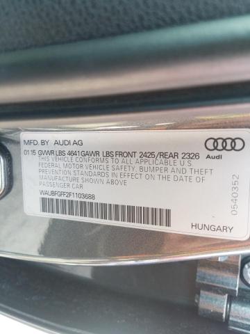 Photo 9 VIN: WAUBFGFF2F1103688 - AUDI S3 PREMIUM 