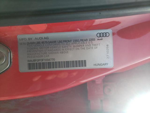 Photo 9 VIN: WAUBFGFF3F1034770 - AUDI S3 PREMIUM 