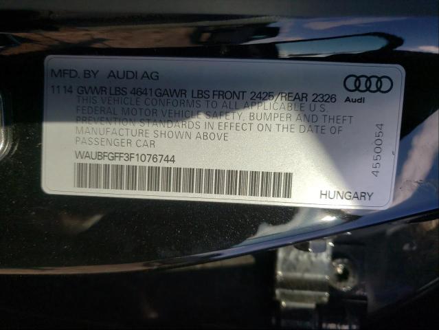 Photo 9 VIN: WAUBFGFF3F1076744 - AUDI S3 PREMIUM 