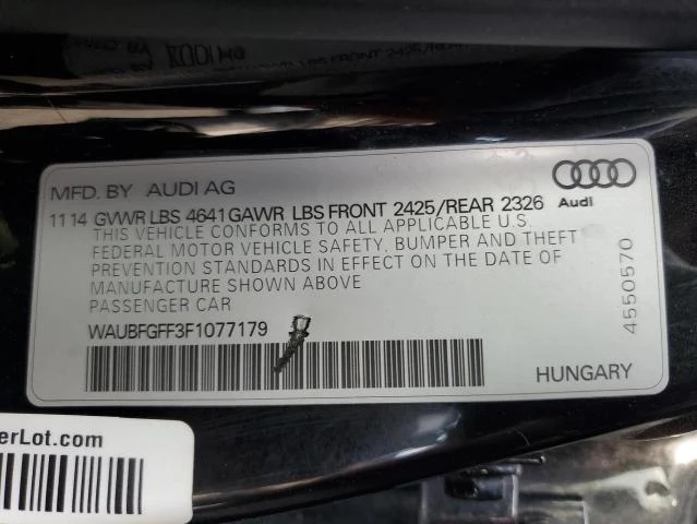 Photo 11 VIN: WAUBFGFF3F1077179 - AUDI S3 PREMIUM 