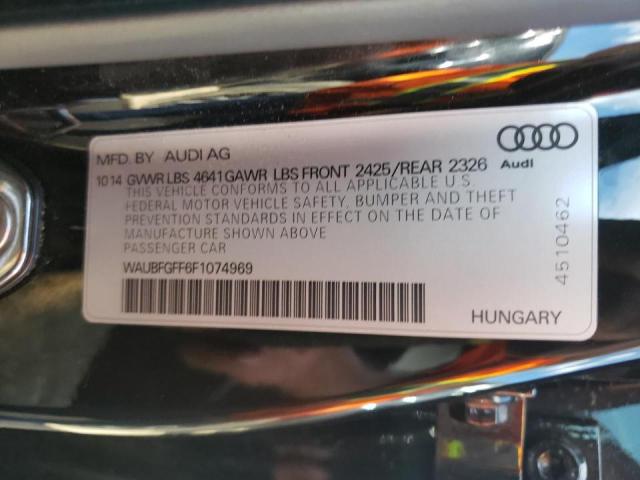 Photo 9 VIN: WAUBFGFF6F1074969 - AUDI S3 PREMIUM 