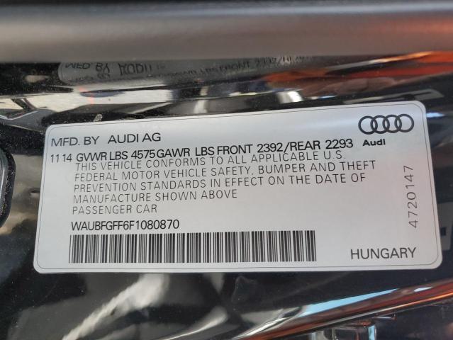 Photo 11 VIN: WAUBFGFF6F1080870 - AUDI S3 PREMIUM 