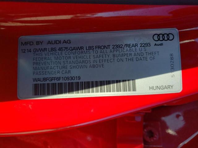 Photo 9 VIN: WAUBFGFF6F1093019 - AUDI S3 PREMIUM 