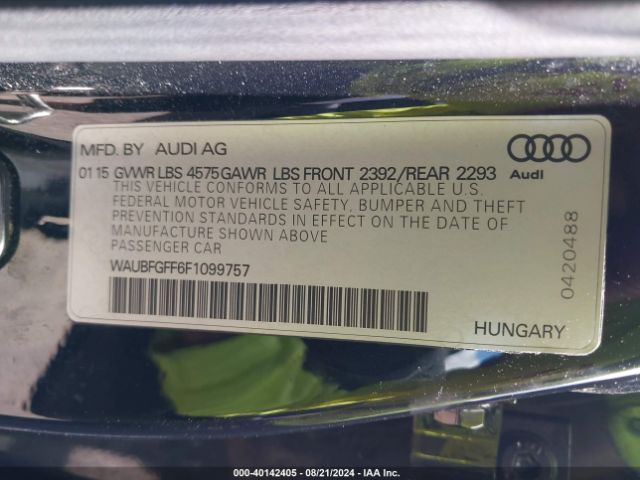 Photo 8 VIN: WAUBFGFF6F1099757 - AUDI S3 