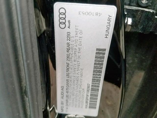 Photo 9 VIN: WAUBFGFF9F1082807 - AUDI S3 PREMIUM 