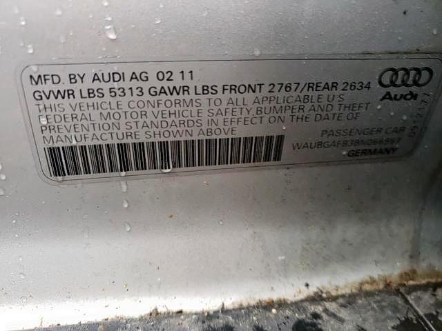 Photo 9 VIN: WAUBGAFB3BN066967 - AUDI A6 PREMIUM 