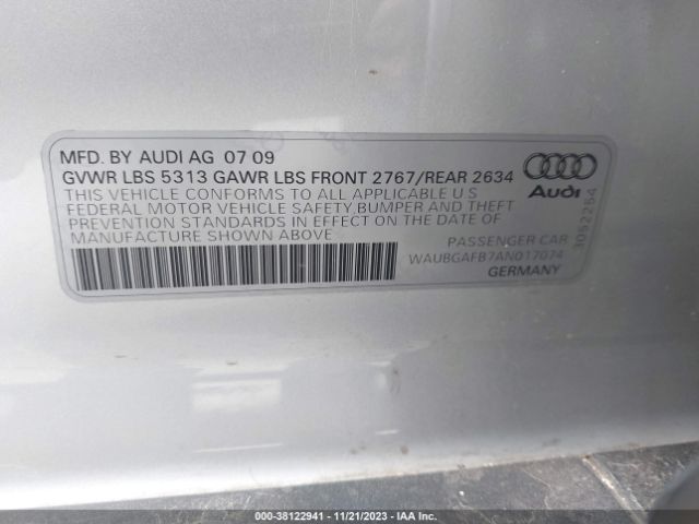 Photo 8 VIN: WAUBGAFB7AN017074 - AUDI A6 